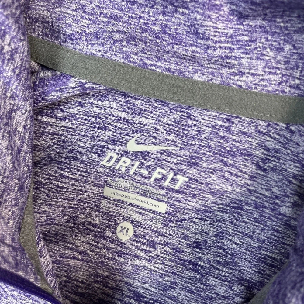 Nike Dri Fit LSU Purple Gold 1/4 Zip Womens XL Pullover Performance Shirt